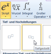 Word Formeleditor tiefer stellen